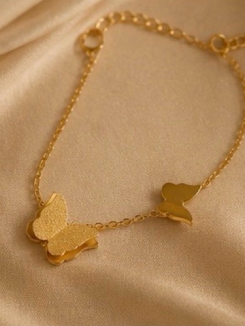 Gold Butterfly Charm Bracelet